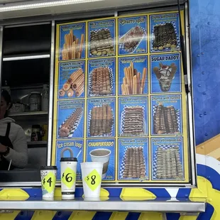 Variety of churros.