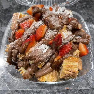 Nutella and Strawberry Churro Bites!