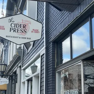 the front of the restaurant