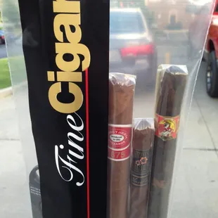 cigars wrapped in plastic