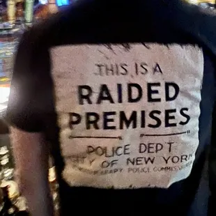 Stonewall riot shirt worn by bartender