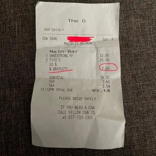 Automatic 20% tip... that's BS. Especially for someone who was undeserving.