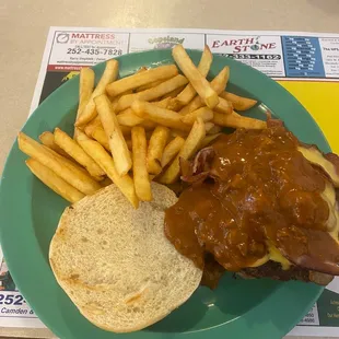 Chili Bacon Burger French Fries