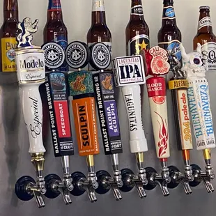 The tap beer selection.