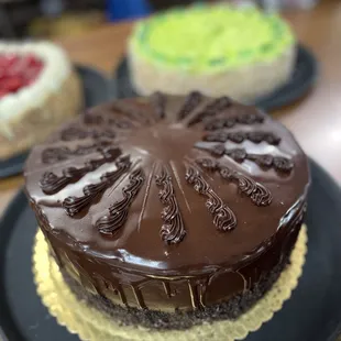 a chocolate cake on a plate