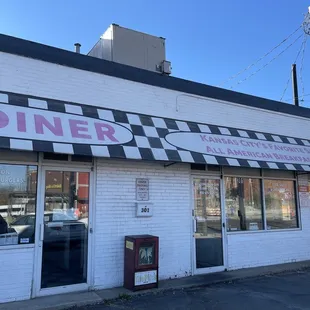 the front of the restaurant