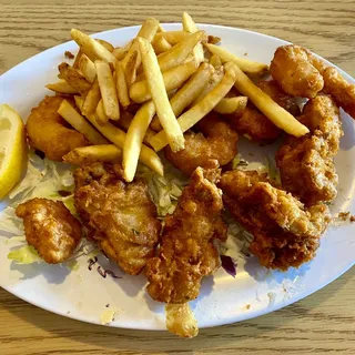 4 Oysters and 4 Prawns Combo Platter