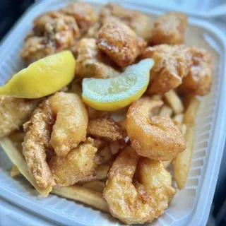 4 Prawns and 5 Scallops Combo Platter
