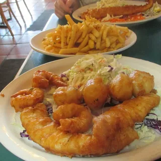 4 Scallops and Fish Combo Platter