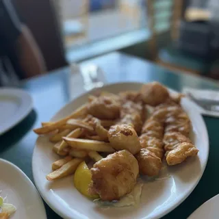 6 Scallops Combo Platter