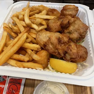 4 Oysters and 4 Scallops Combo Platter