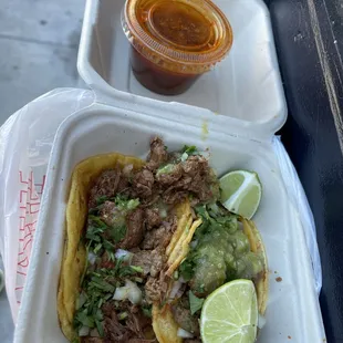 Fake Birria tacos. They want the same price as El Patron but only half of the size of El Patrons tacos. Never stepping foot in here again.