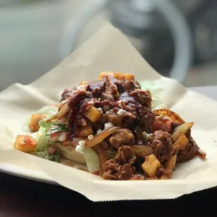 a plate of food on a table