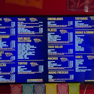 Menu as of 10/10/2021