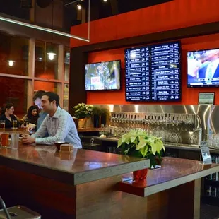 Bar and TVs for sports