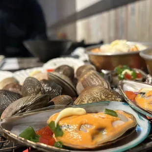 food, oysters and mussels
