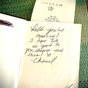 nice note book to write about the service