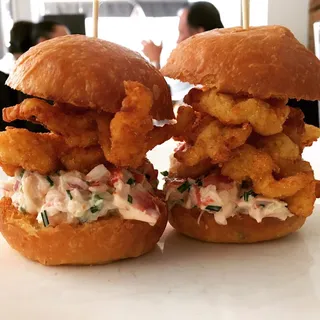 Fried Clam & Lobster Sliders