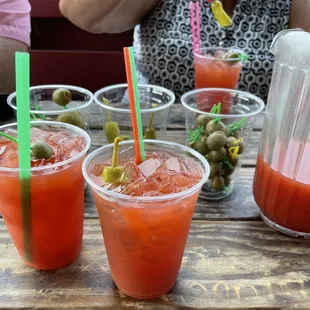 Pitcher of spicy Clamdigger's,