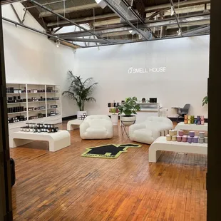 a large room with a lot of furniture