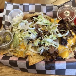 a plate of nachos