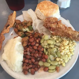 Buffet has a lot of items, but this is all that fit on my plate!