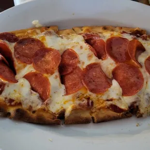 Pepperoni flatbread pizza - great