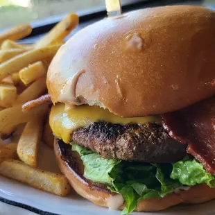 Bacon cheese burger. Great and has an incredibly soft bun!