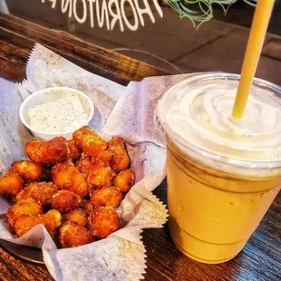 Cheese Curds and Root Beer Float
