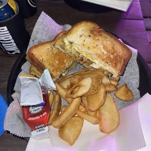 Bratty Melt with French Fries