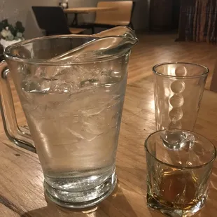 Love a place that provides a pitcher of water for the table!