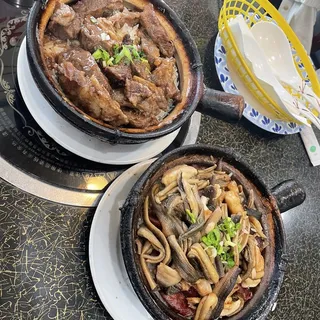 House Special Home-Made Beef Stew on Clay Pot rice