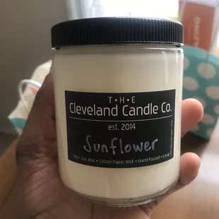 8oz Sunflower candle - ON SALE, online only (the proceeds from the sale will go to helping the people in Ukraine)