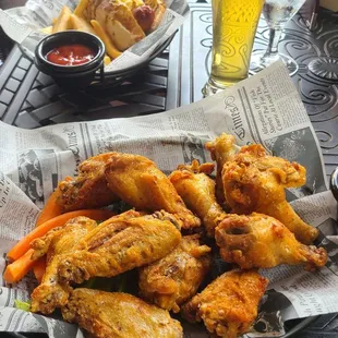 Jalapeno Braut and wings.