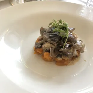 Sweet potato gnocchi and mushroom ragout
