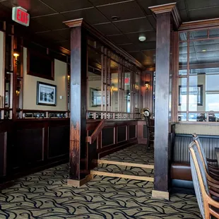 the bar and dining area