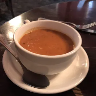 Smokey cheddar tomato soup.