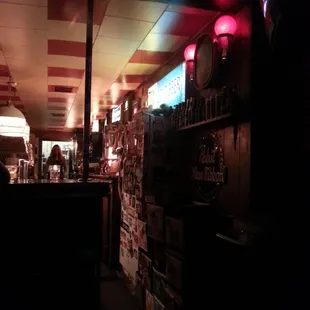 the interior of the pub