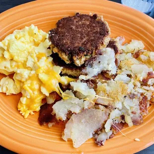 Salmon cake breakfast