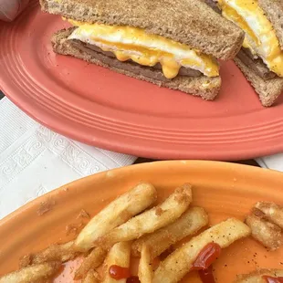 Egg cheese sausage sandwich