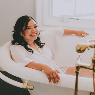 Bathtub in the bridal suite