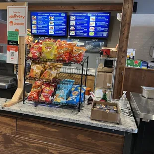 the counter area