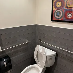 a toilet in a restroom