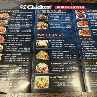menu, bagels