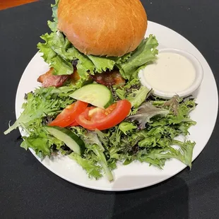 Bacon avocado cheeseburger