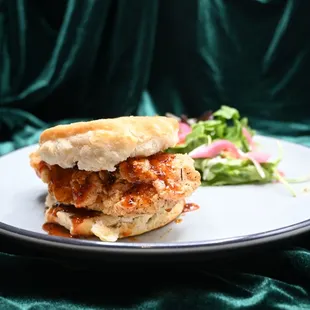 Hot honey chicken biscuit.
