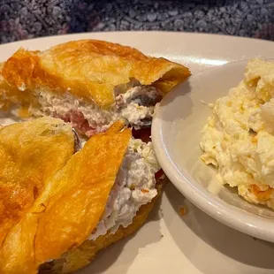 Momma's Chicken Salad on a croissant. Deb says this is real good.