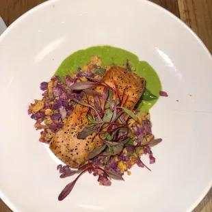 Truffle Pan Seared Atlantic Salmon