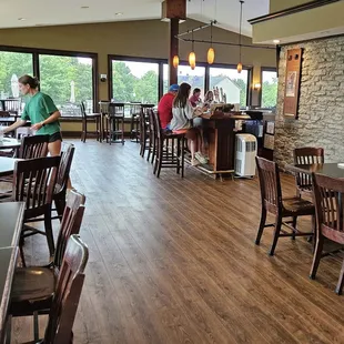 Interior dining area and bar space.