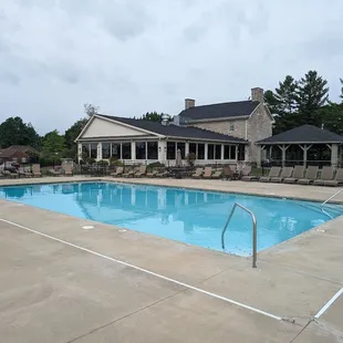 Poolside view of The Clubhouse at Canewood.